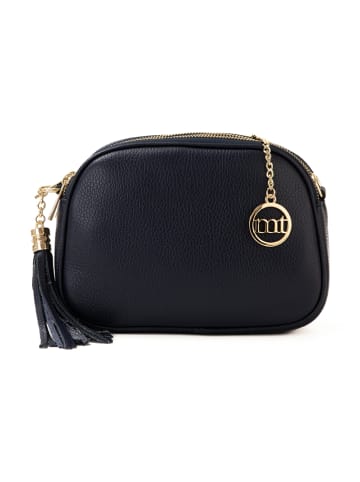 Mia Tomazzi Leren schoudertas "Gradisca" donkerblauw - (B)22,5 x (H)16 x (D)7 cm
