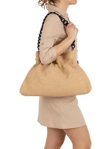 Anna Morellini SkÃ³rzany shopper bag "Edmonda" w kolorze jasnobrÄ…zowym - 49 x 33 x 6 cm