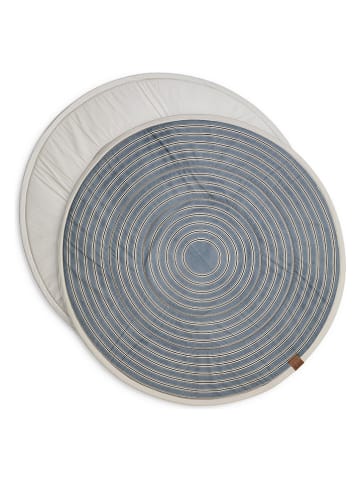 Elodie Details Koc "Sandy Stripe" w kolorze niebiesko-beżowym do zabawy - Ø 120 cm