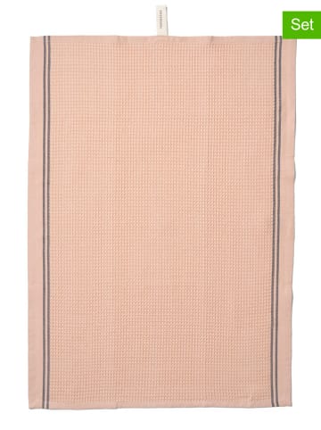 Rosendahl 2er-Set: Geschirrtücher "Alpha" in Rosa - (L)70 x (B)50 cm