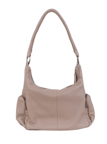 FREDs BRUDER Skórzany shopper bag "Honey Up" w kolorze szarobrązowym - 40 x 30 x 15 cm
