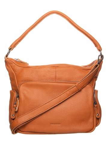 FREDs BRUDER Skórzany shopper bag "Honey Up" w kolorze jasnobrązowym - 40 x 30 x 15 cm