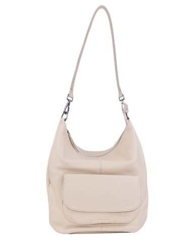FREDs BRUDER Leder-Schultertasche  "Pure Treasure" in Beige - (B)37 x (H)34 x (T)15 cm