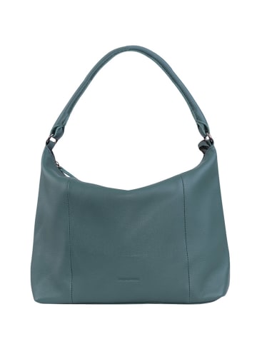 FREDs BRUDER Leder-Shopper "Dignity" in Petrol - (B)41 x (H)30 x (T)14 cm