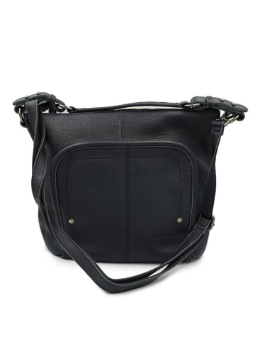 FREDs BRUDER Leder-Umhängetasche "MyMy" in Dunkelblau - (B)34 x (H)27 x (T)14 cm