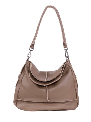 FREDs BRUDER Leren shopper "Vanilla" taupe - (B)35 x (H)41 x (D)15 cm