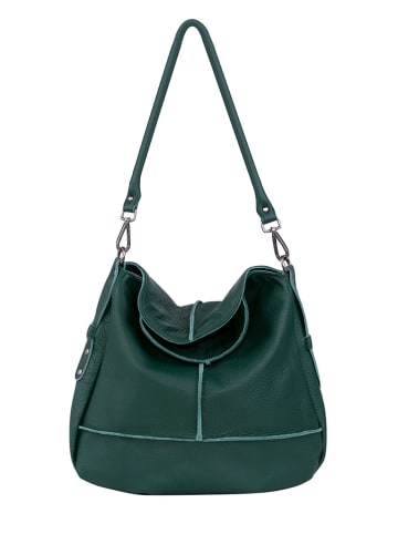 FREDs BRUDER Leren shopper "Vanilla" donkergroen - (B)35 x (H)41 x (D)15 cm