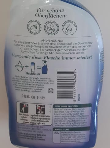 Viss 6er-Set: Badreiniger "Kraft & Glanz Bad & Dusche", je 750 ml