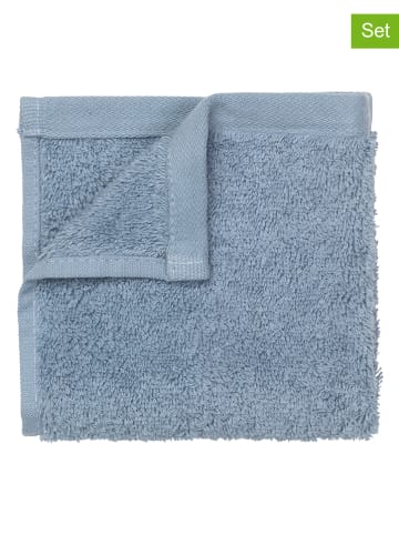 Blomus Ręczniki (4 szt.) "Riva" w kolorze niebieskim dla gości - 30 x 30 cm