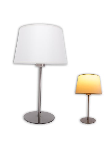näve Tafellamp "Bologna" chroomkleurig/wit - (H)45 cm