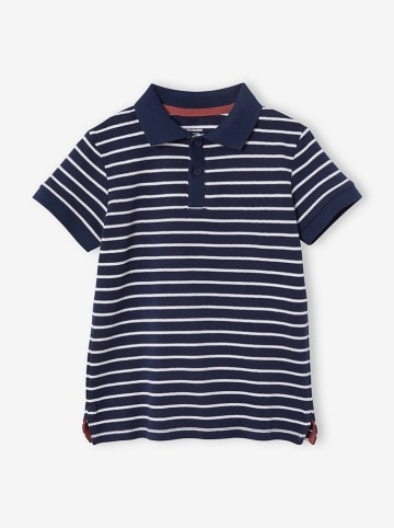 vertbaudet 2-delige set: poloshirts bruin/donkerblauw