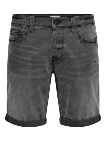 ONLY & SONS Jeans-Shorts "Ply" in Grau