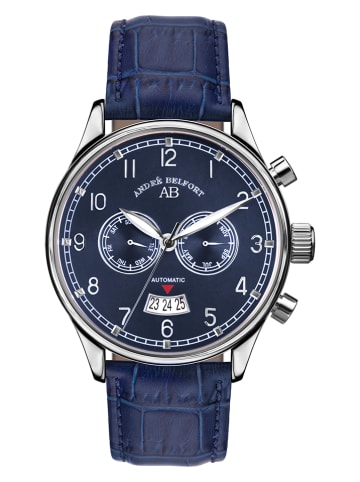 Andre Belfort Automatisch horloge "Calendrier" blauw/zilverkleurig