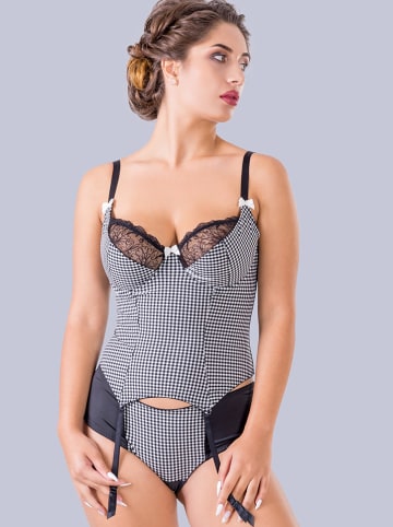 Valea Corsage in Schwarz/ Weiß