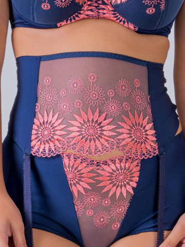 Valea Strumpfhalter in Dunkelblau/ Pink
