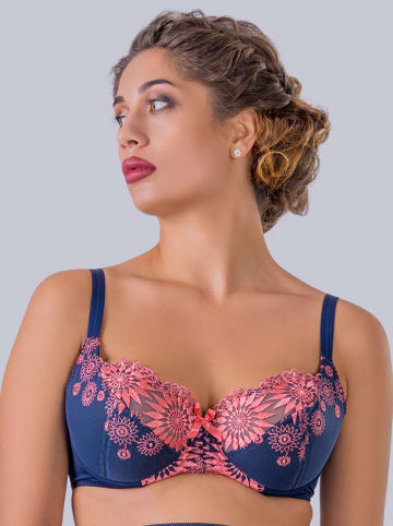 Valea Voorgevormde beha donkerblauw/roze