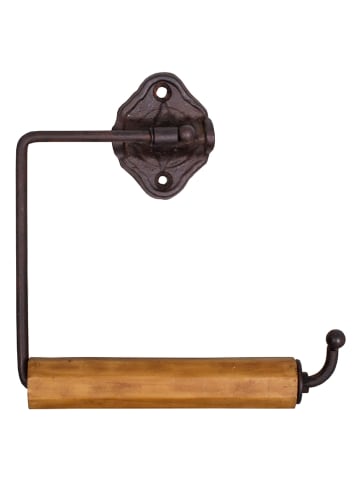 Anticline Uchwyt w kolorze brązowo-czarnym na papier toaletowy - 16 x 17 x 3 cm