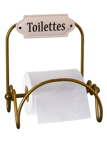 Anticline Uchwyt w kolorze złotym na papier toaletowy - 18 x 21,5 x 13,5 cm