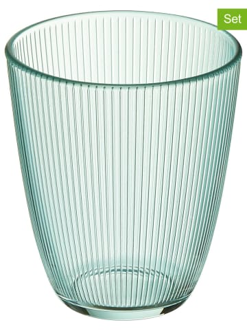 Luminarc 6-delige set: glazen "Stripy" groen - 310 ml