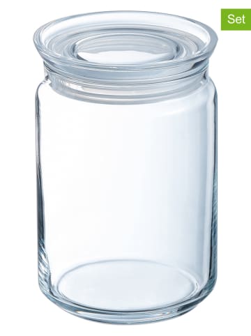 Luminarc 2-delige set: voorraadglazen "Pure Jar" - 1 l