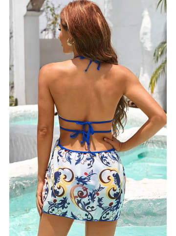 Coconut Sunwear Tankini w kolorze niebieskim ze wzorem