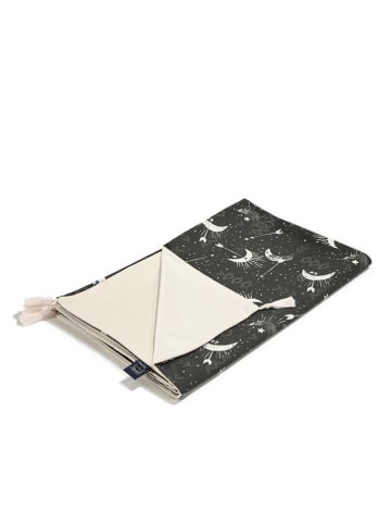 La Millou Wende-Wohndecke "Light Velvet" in Anthrazit/ Creme/ Bunt