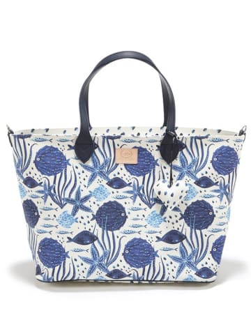 La Millou Henkeltasche "For Mom" in Creme/ Dunkelblau/ Bunt