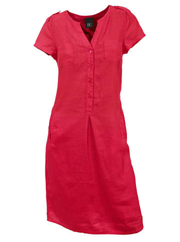 Heine Lniana sukienka w kolorze czerwonym