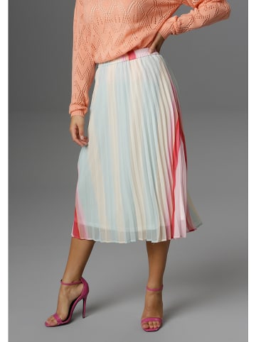 Aniston Spódnica plisowana w kolorze turkusowym ze wzorem