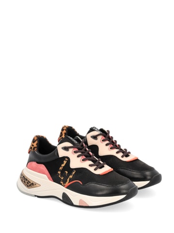 Liu Jo Sneakersy w kolorze czarno-różowym ze wzorem