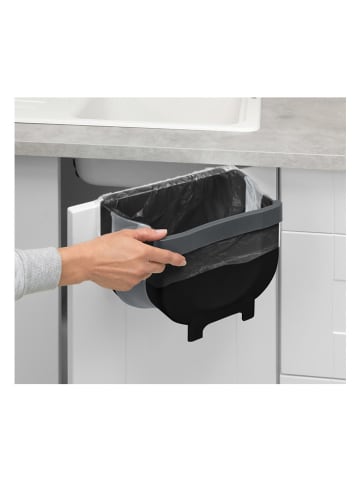 Wenko Tür-Abfalleimer "Fago" in Schwarz - (B)25,5 x (H)18 x (T)18 cm
