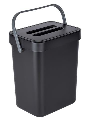 Wenko Abfallsammler "Tago" in Schwarz - (B)21 x (H)24,5 x (T)17 cm
