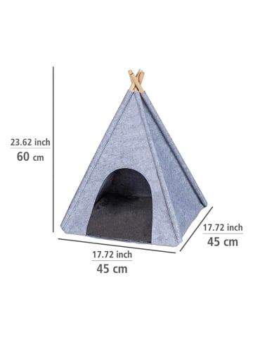 Wenko Vilten dierentent lichtgrijs - (B)45 x (H)60 x (D)45 cm