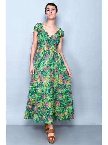 Tarifa Sukienka w kolorze zielonym ze wzorem