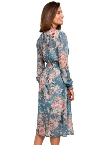Stylove Sukienka w kolorze turkusowym ze wzorem