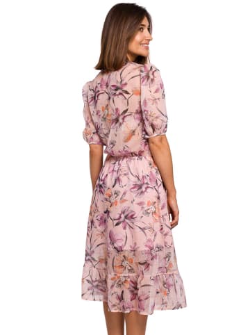 Stylove Sukienka w kolorze jasnoróżowym ze wzorem