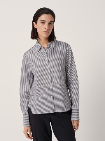 Someday Blouse "Ztella" antraciet/wit