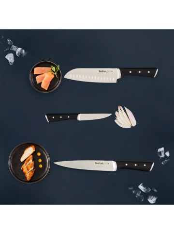 Tefal 3tlg. Messer-Set "Ice Force" in Silber/ Schwarz