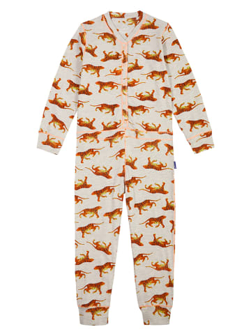 Claesens Pyjama in Creme/ Orange