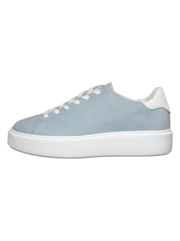 Marc O'Polo Shoes Skórzane sneakersy "Cora" w kolorze błękitnym