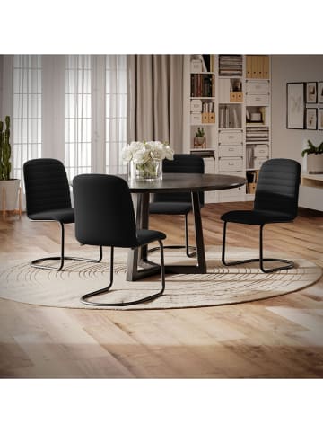 Homede Stuhl in Schwarz - (B)34 x (H)85 x (T)46 cm