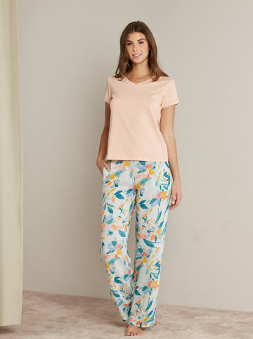 Palmers Broek lichtblauw/geel