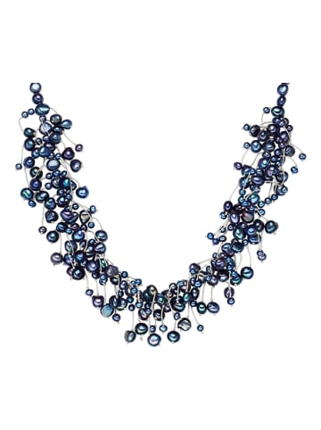 The Pacific Pearl Company Parelketting donkerblauw - (L)42 cm