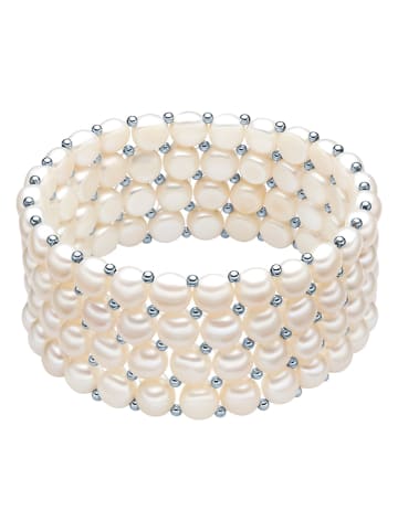 The Pacific Pearl Company Parelarmband wit