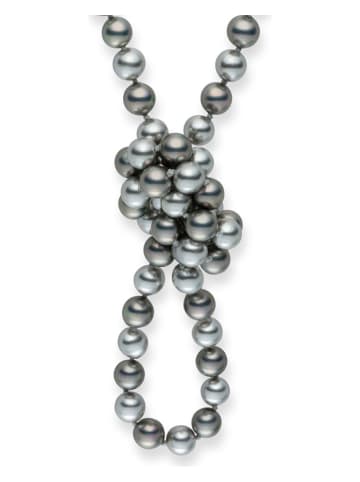 The Pacific Pearl Company Naszyjnik perłowy w kolorze srebrno-szarym - dł. 90 cm