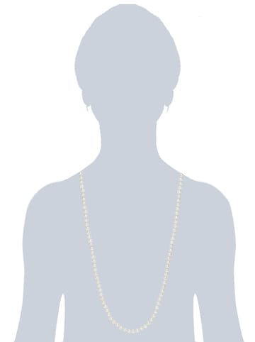The Pacific Pearl Company Naszyjnik perłowy w kolorze białym - dł. 120 cm