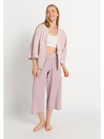 Hessnatur Spodnie piżamowe w kolorze jasnoróżowym