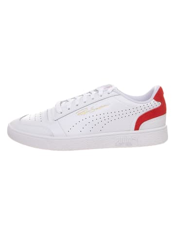 Puma Skórzane sneakersy "Ralph Sampson LO" w kolorze biało-czerwonym