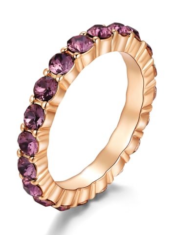 METROPOLITAN Rosévergold. Ring mit Swarovski Kristallen