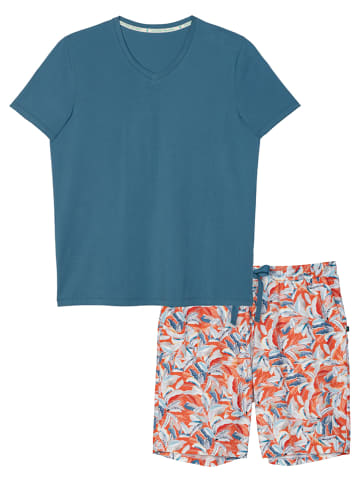 Palmers Pyjama blauw/oranje